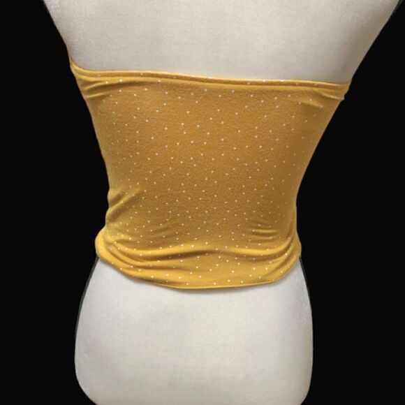 Yellow and white polka dot tube top - Picture 3 of 5